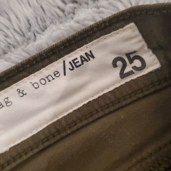 Army green Rag & bone skinny jeans size 25 - Picture 3 of 11